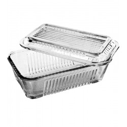 Manteigueira 17cm Comprimento Por 7cm De Altura Frigo Transparente Com Tampa